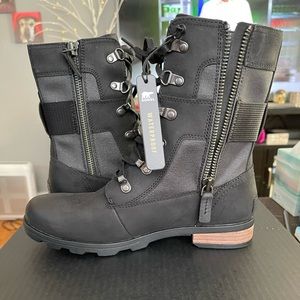 SOREL Emelie Waterproof Combat Boots